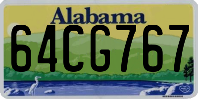 AL license plate 64CG767