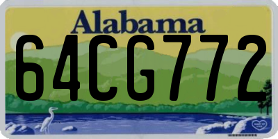 AL license plate 64CG772