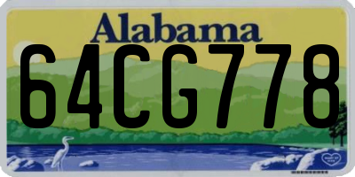 AL license plate 64CG778