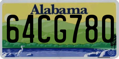 AL license plate 64CG780