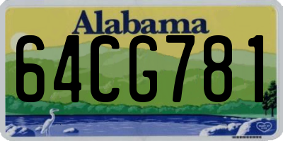 AL license plate 64CG781