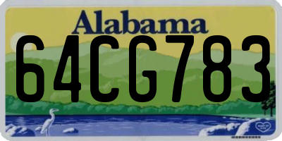 AL license plate 64CG783