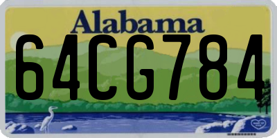 AL license plate 64CG784
