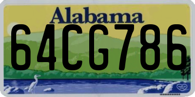 AL license plate 64CG786