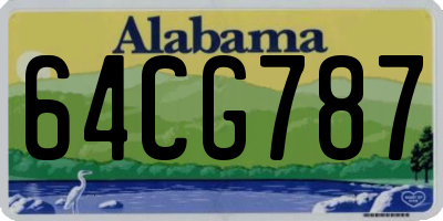 AL license plate 64CG787