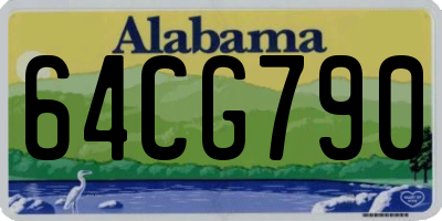AL license plate 64CG790