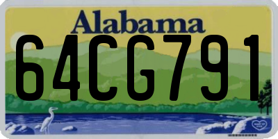 AL license plate 64CG791