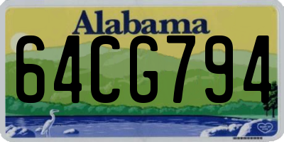 AL license plate 64CG794