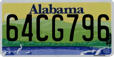 AL license plate 64CG796