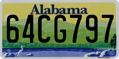AL license plate 64CG797