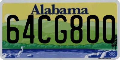 AL license plate 64CG800