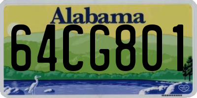 AL license plate 64CG801