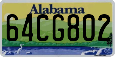 AL license plate 64CG802