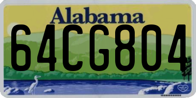 AL license plate 64CG804