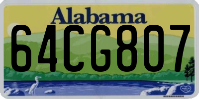 AL license plate 64CG807