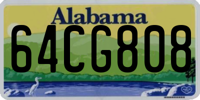 AL license plate 64CG808