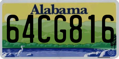 AL license plate 64CG816