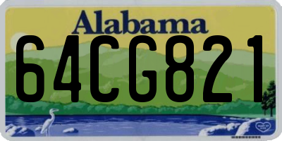 AL license plate 64CG821