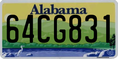AL license plate 64CG831