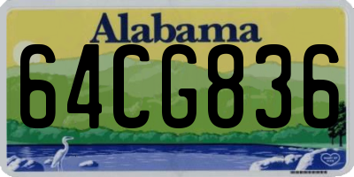AL license plate 64CG836