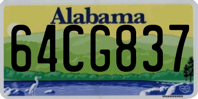 AL license plate 64CG837