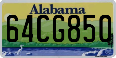 AL license plate 64CG850