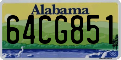 AL license plate 64CG851