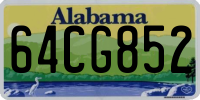 AL license plate 64CG852