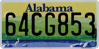 AL license plate 64CG853