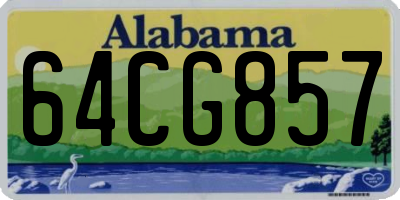 AL license plate 64CG857