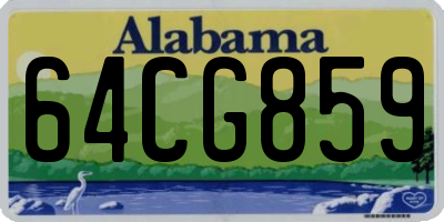 AL license plate 64CG859