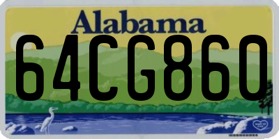 AL license plate 64CG860