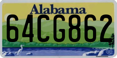AL license plate 64CG862