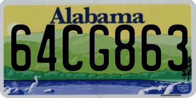 AL license plate 64CG863