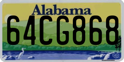 AL license plate 64CG868