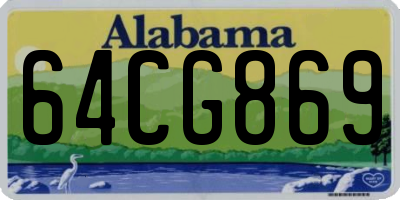 AL license plate 64CG869