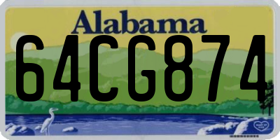 AL license plate 64CG874