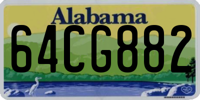 AL license plate 64CG882