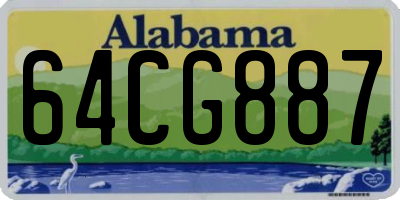 AL license plate 64CG887
