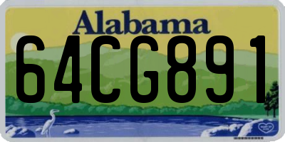 AL license plate 64CG891