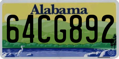 AL license plate 64CG892