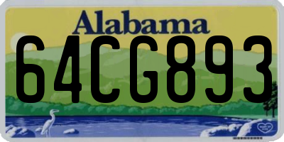 AL license plate 64CG893