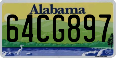 AL license plate 64CG897