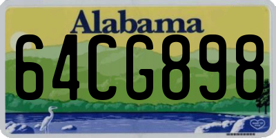 AL license plate 64CG898