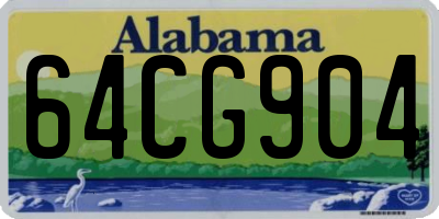 AL license plate 64CG904