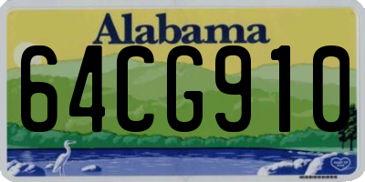 AL license plate 64CG910