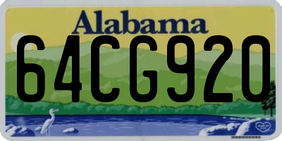 AL license plate 64CG920