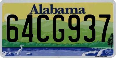 AL license plate 64CG937