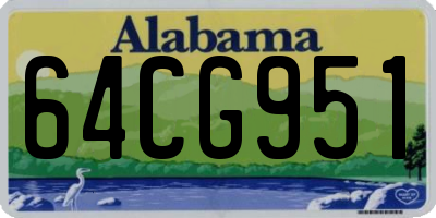AL license plate 64CG951