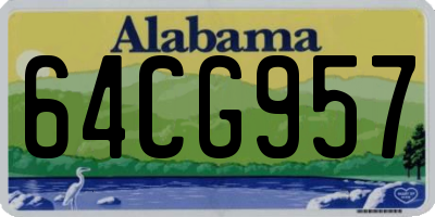 AL license plate 64CG957